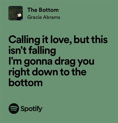 lyrics the bottom|the bottom lyrics gracie.